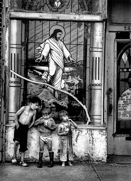Broken Christ with Children, Coney Island, 1950