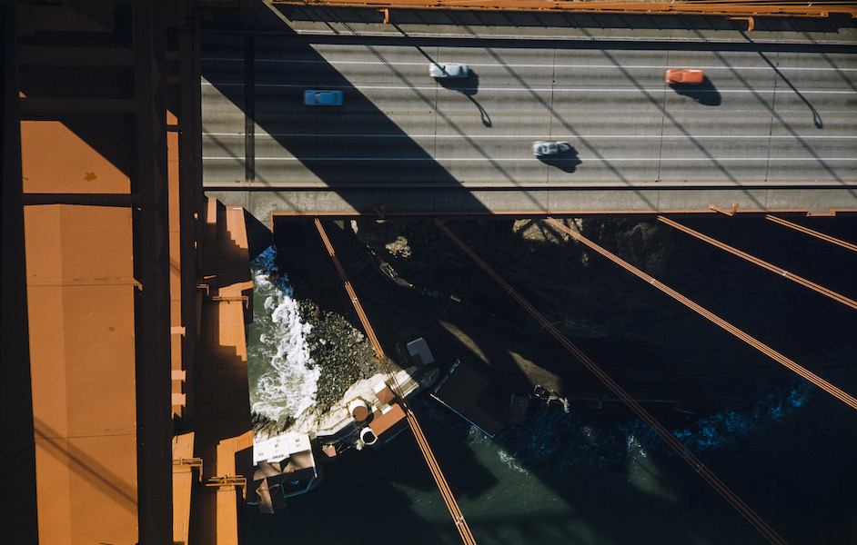The Golden Gate Bridge From Above, San Francisco, USA 1953