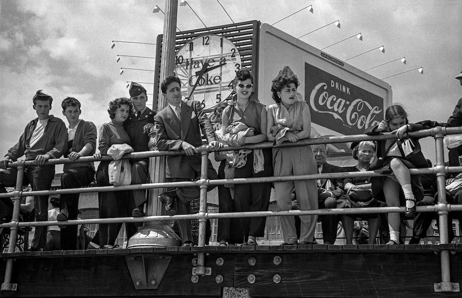 Coke Sign on the Boardwalk, Coney Island, 1949