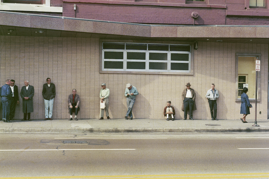 Job centre queue, Chicago, 1966